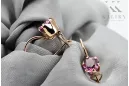 Amethyst Original Vintage 14K Rose Gold Earrings Vintage craft vec056r